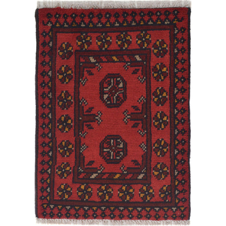 Handmade Wool Doormat Red Floral