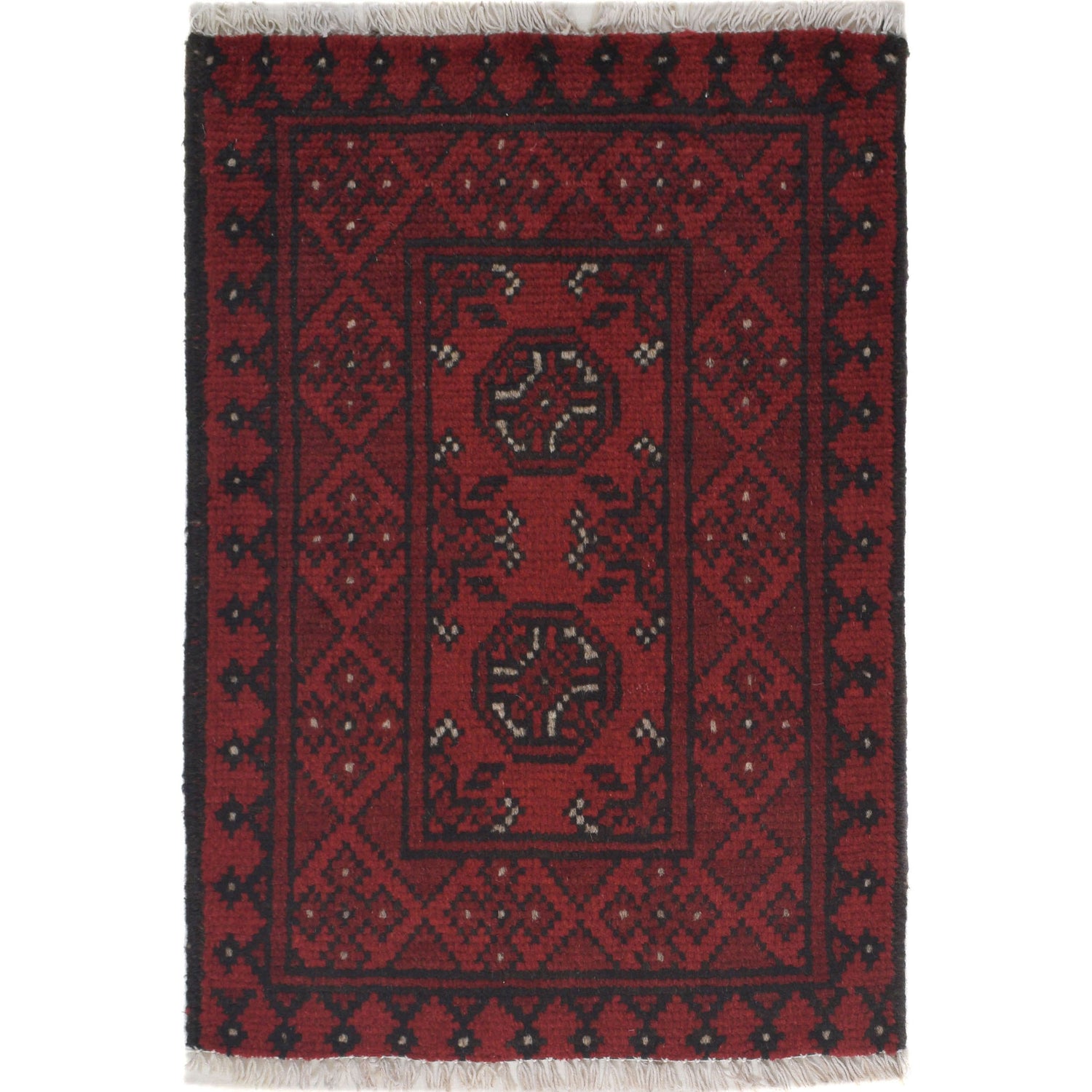Handmade Wool Doormat Red Floral