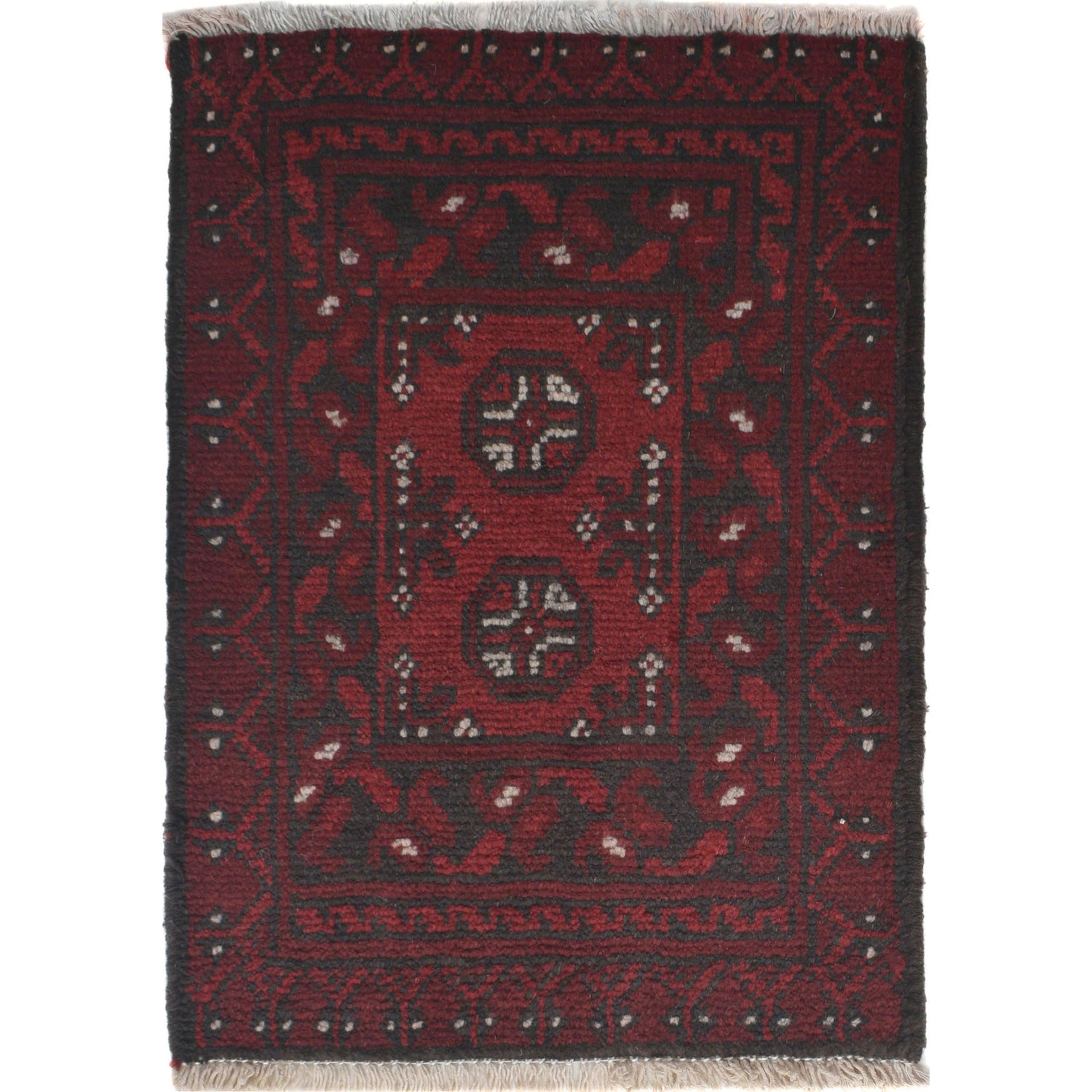 Handmade Wool Doormat Red Floral