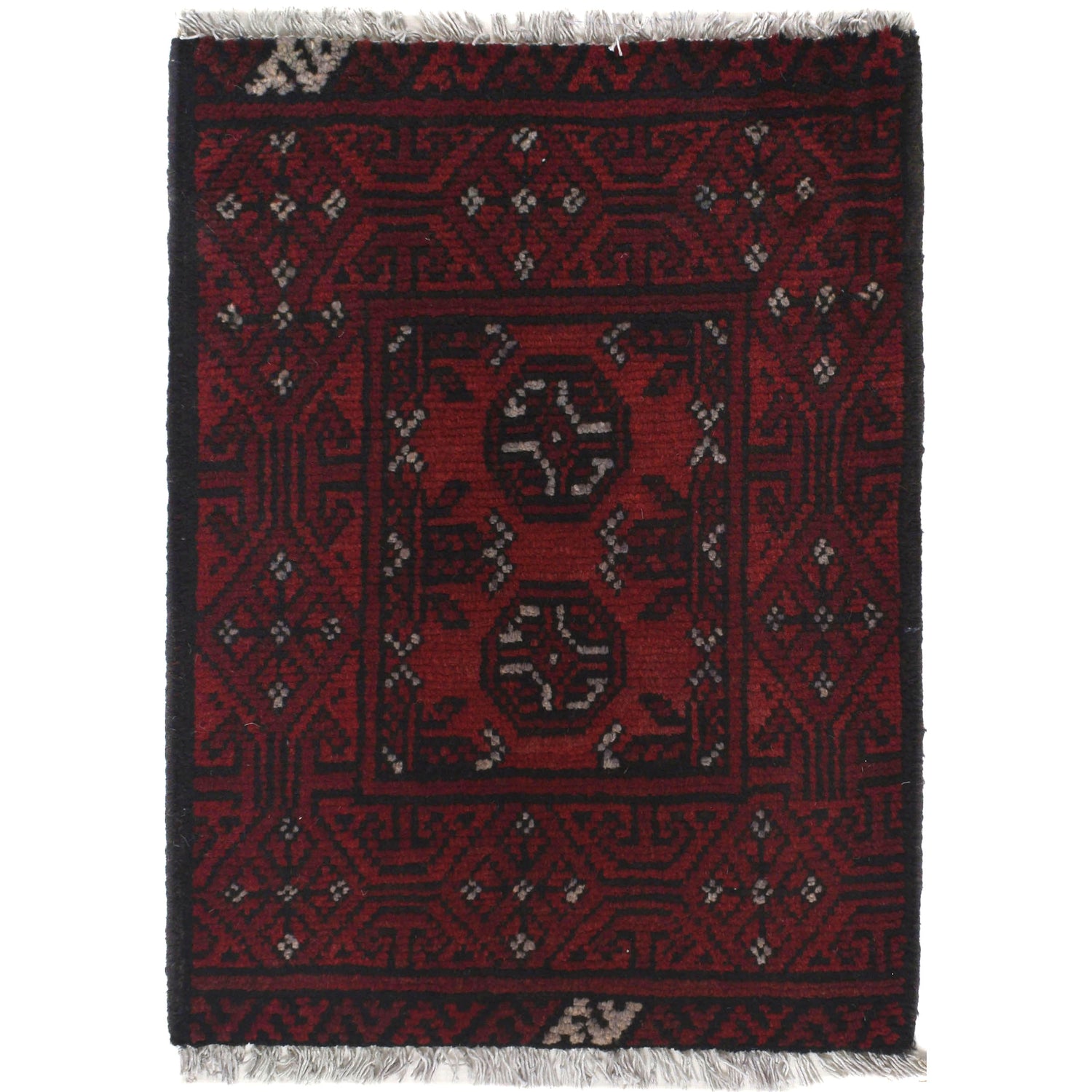 Handmade Wool Doormat Red Floral