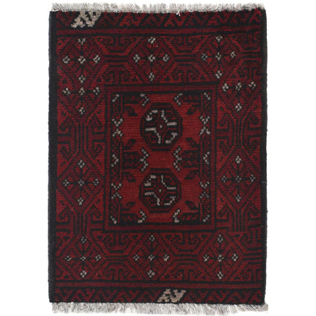 Handmade Wool Doormat Red Floral