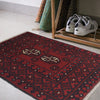 Handmade Wool Doormat Red Floral