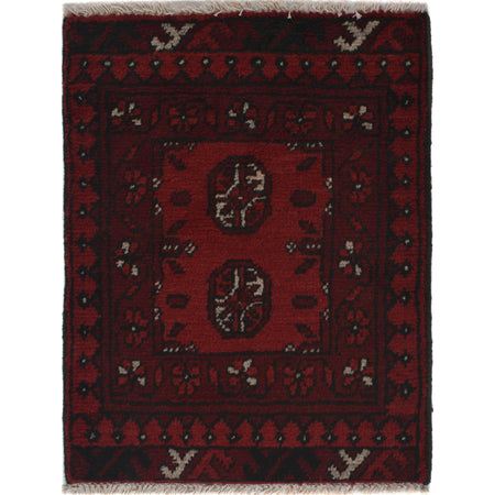 Handmade Wool Doormat Red Floral
