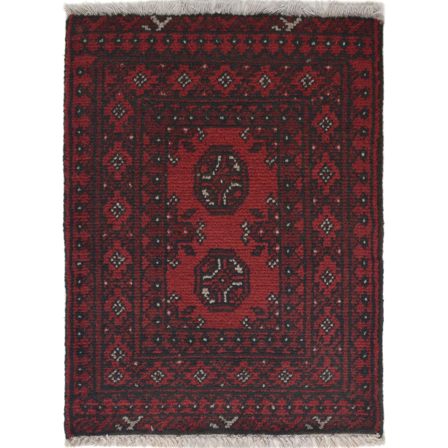 Handmade Wool Doormat Red Floral