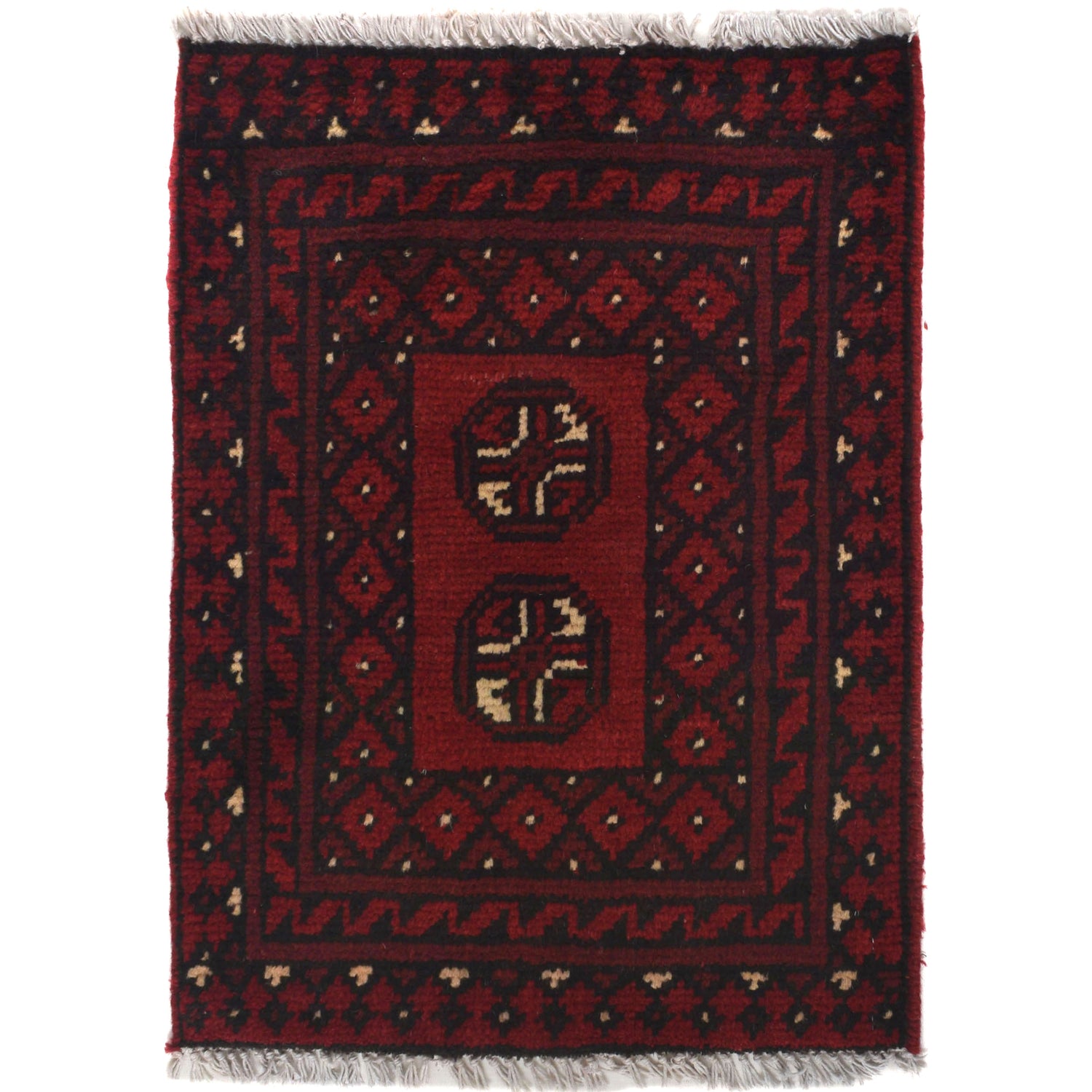 Handmade Wool Doormat Red Floral