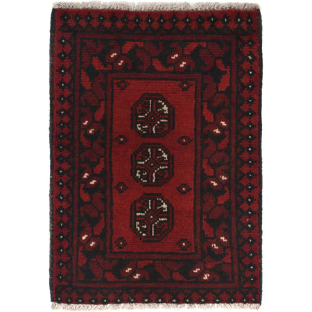 Handmade Wool Doormat Red Floral