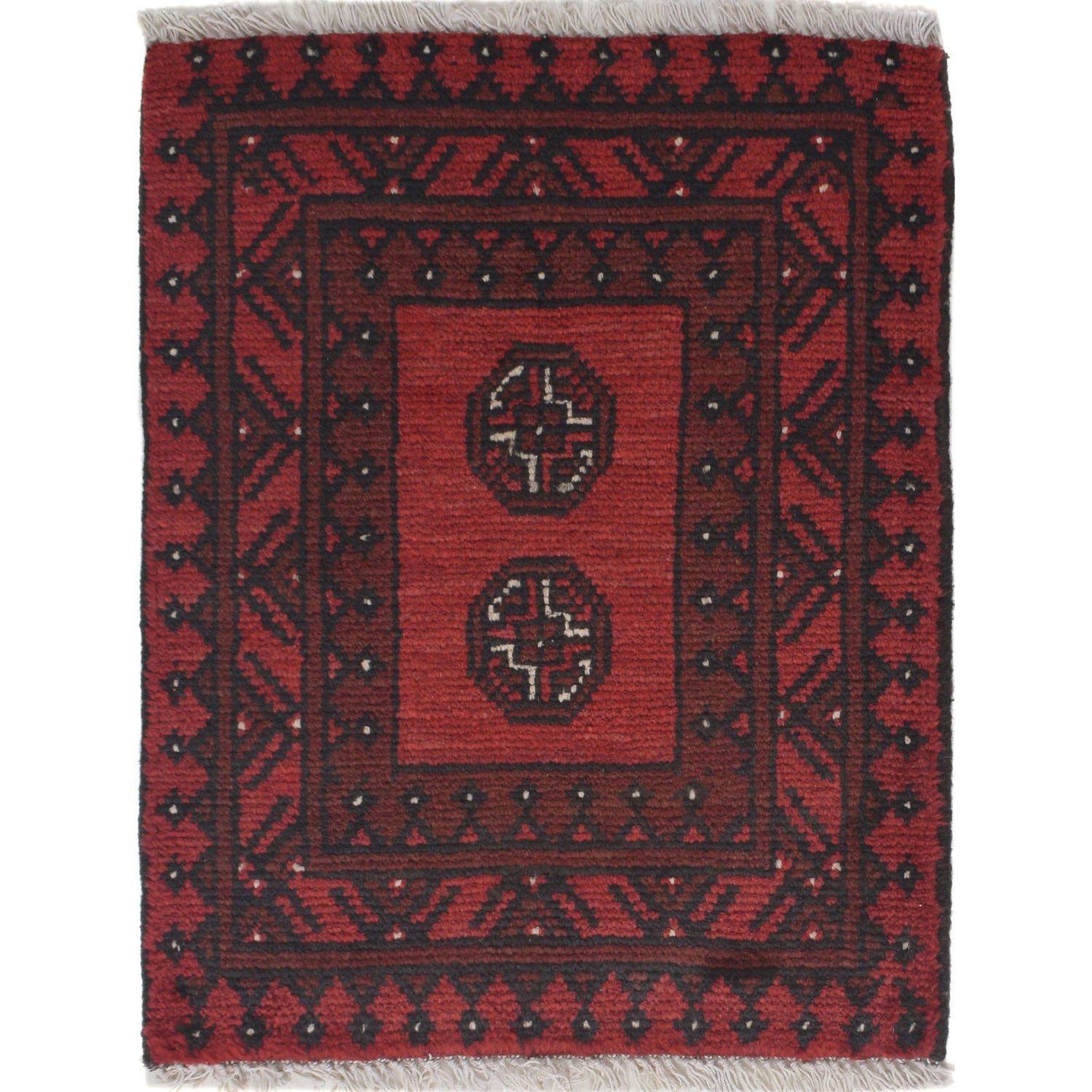 Handmade Wool Doormat Red Floral