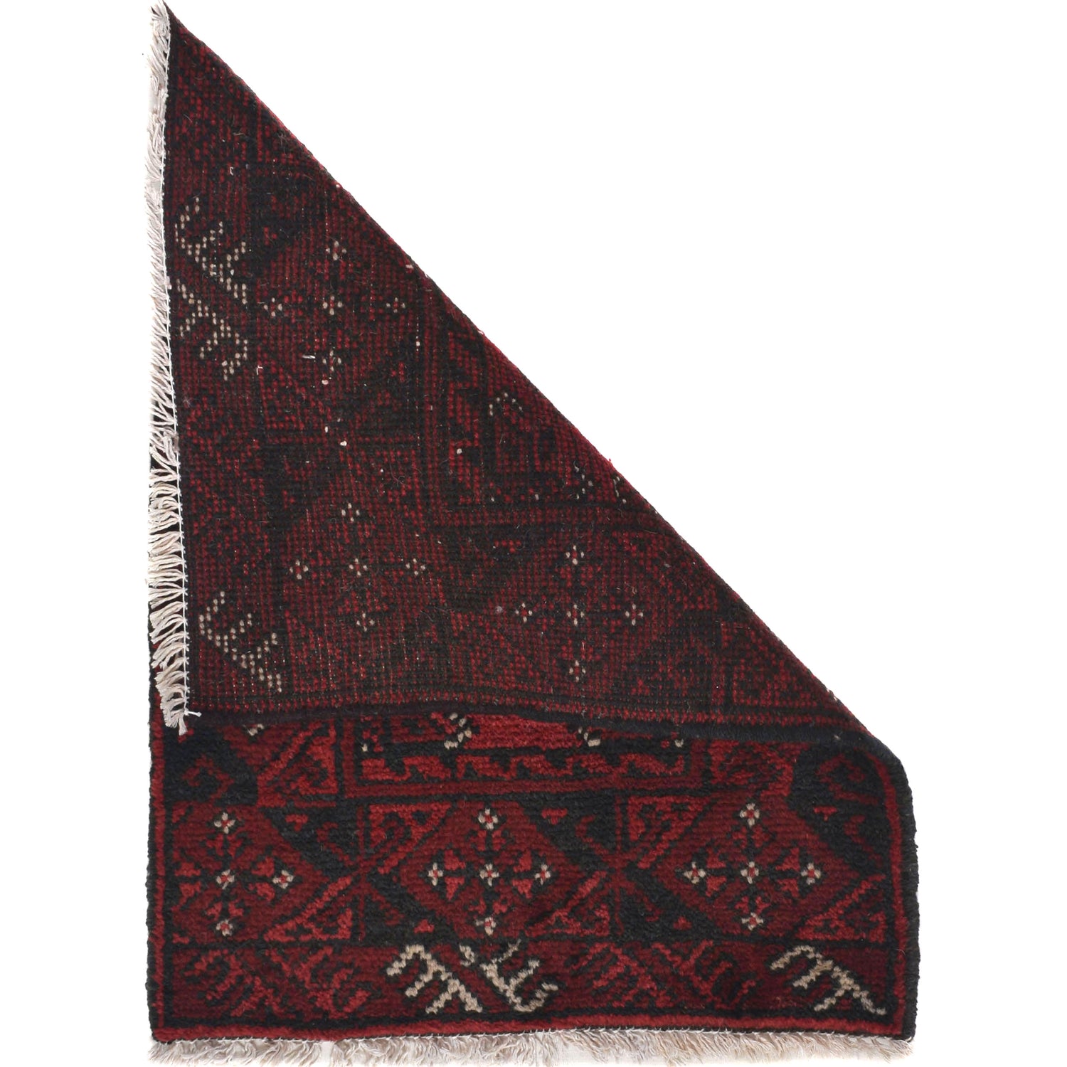 Handmade Wool Doormat Red Floral