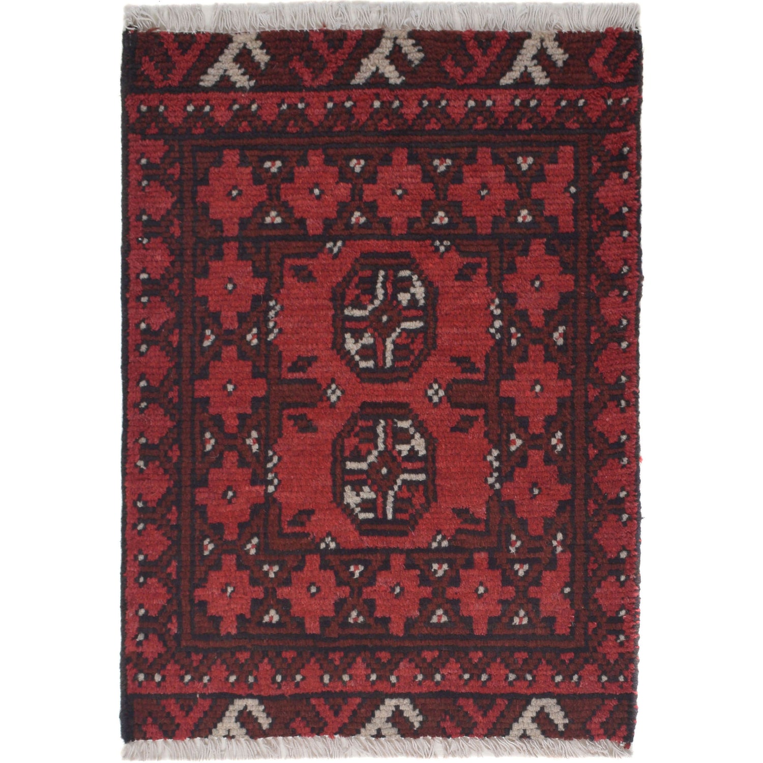 Handmade Wool Doormat Red Floral