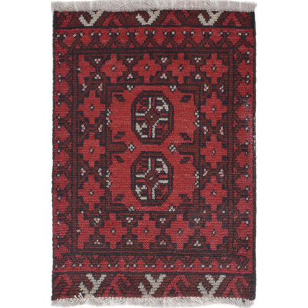 Handmade Wool Doormat Red Floral