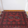 Handmade Wool Doormat Red Floral
