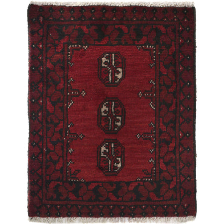Handmade Wool Doormat Red Floral