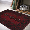 Handmade Wool Doormat Red Floral