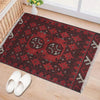 Handmade Wool Doormat Red Floral