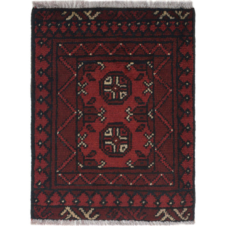 Handmade Wool Doormat Red Floral