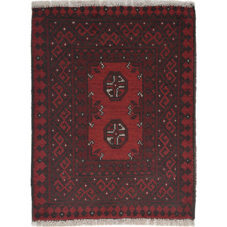 Handmade Wool Doormat Red Floral