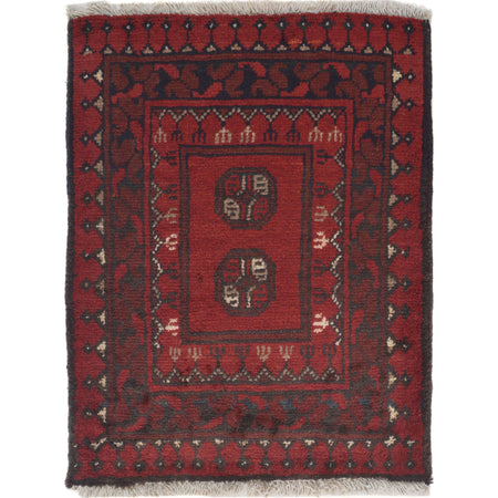 Handmade Wool Doormat Red Floral