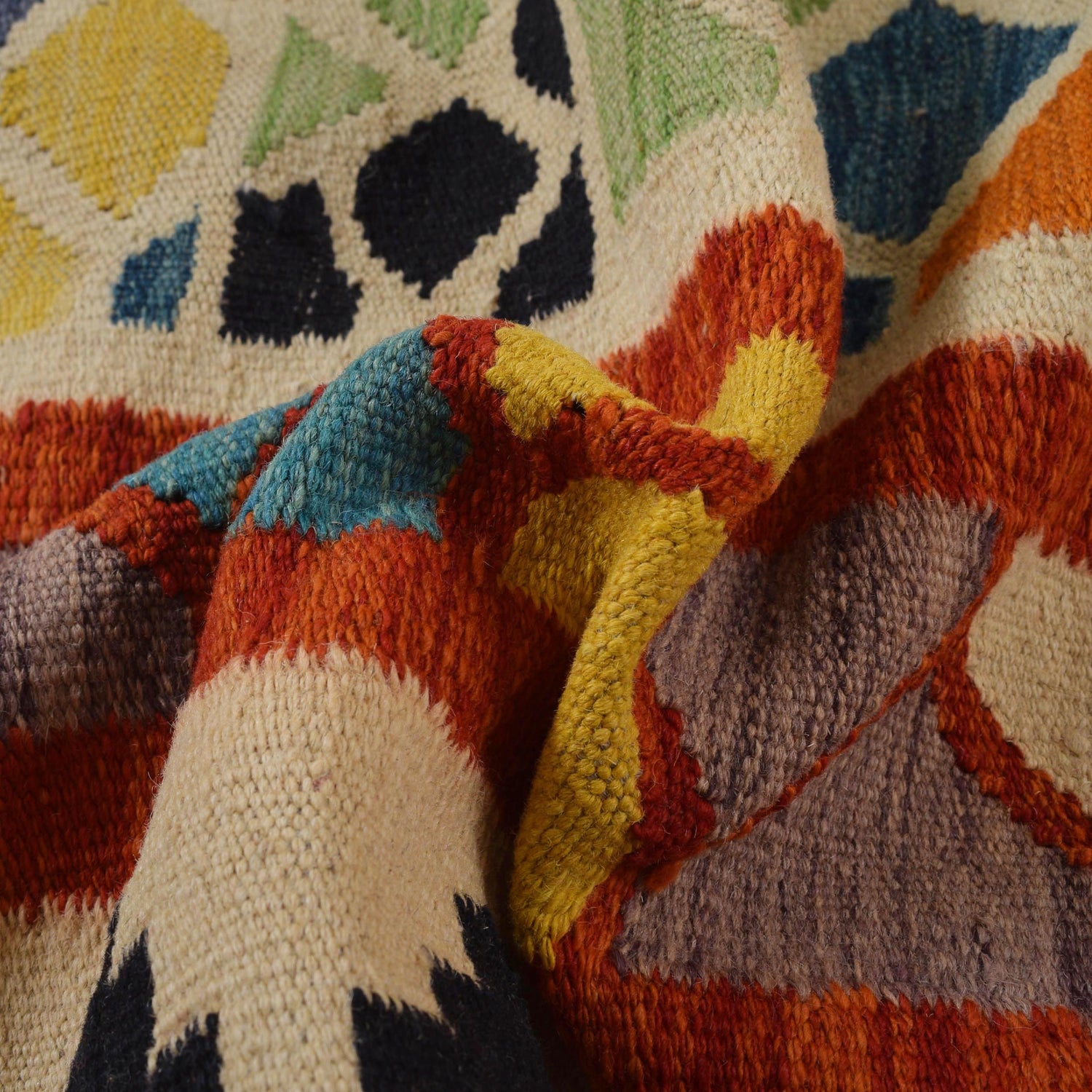Handmade Multi Kilim Geometric 9x12 ft