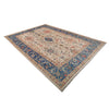 Oushak Area Rug Handmade Beige Floral 10x14 ft