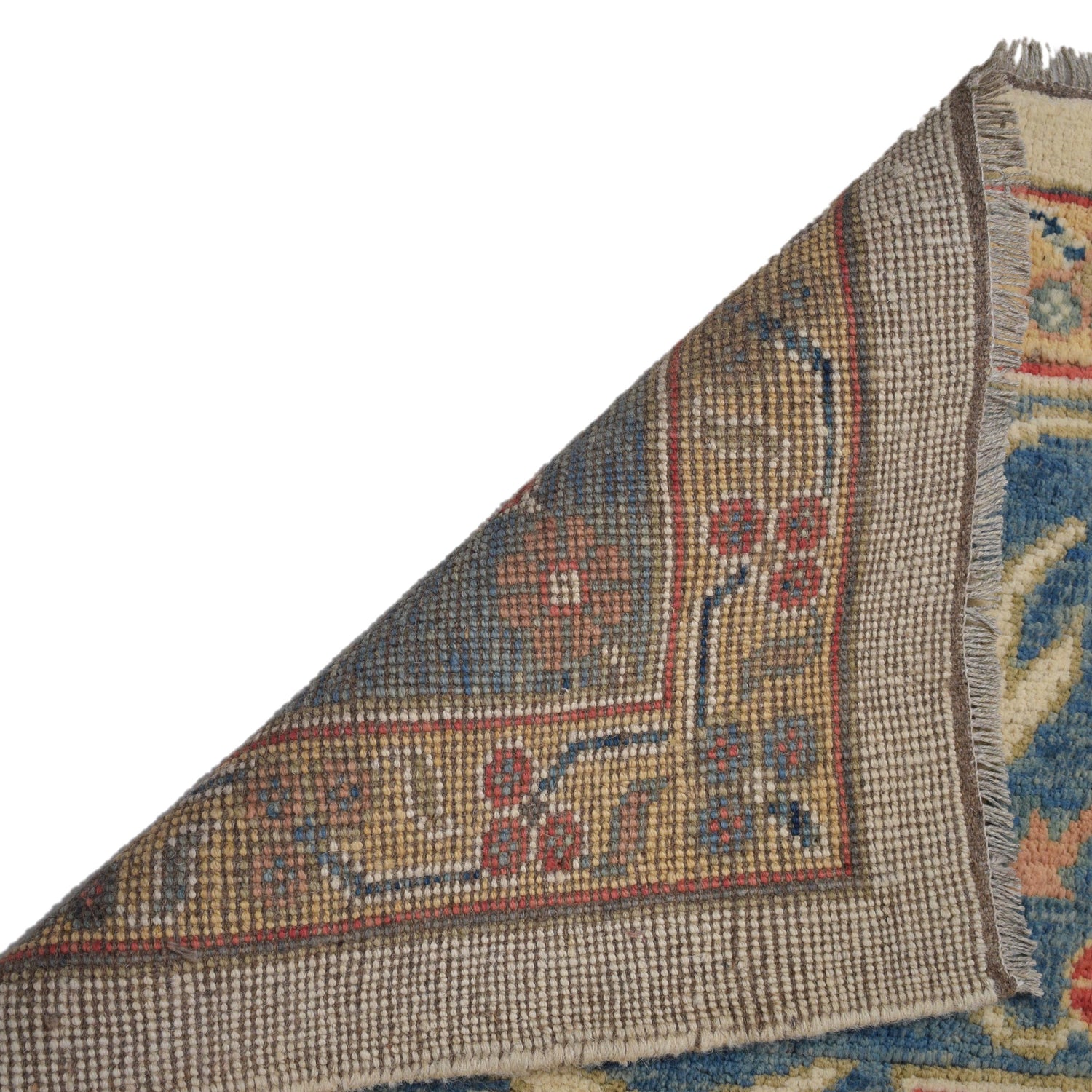 Oushak Area Rug Handmade Beige Floral 10x14 ft