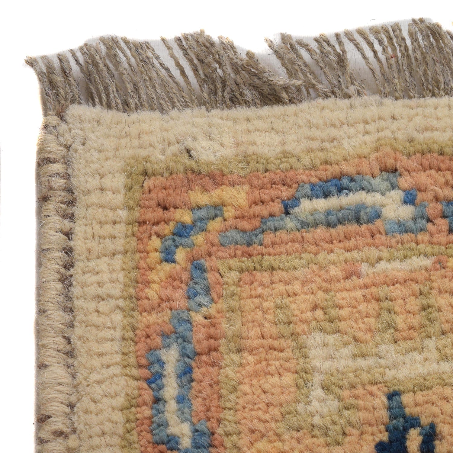 Pictorial Rug Handmade Beige Design