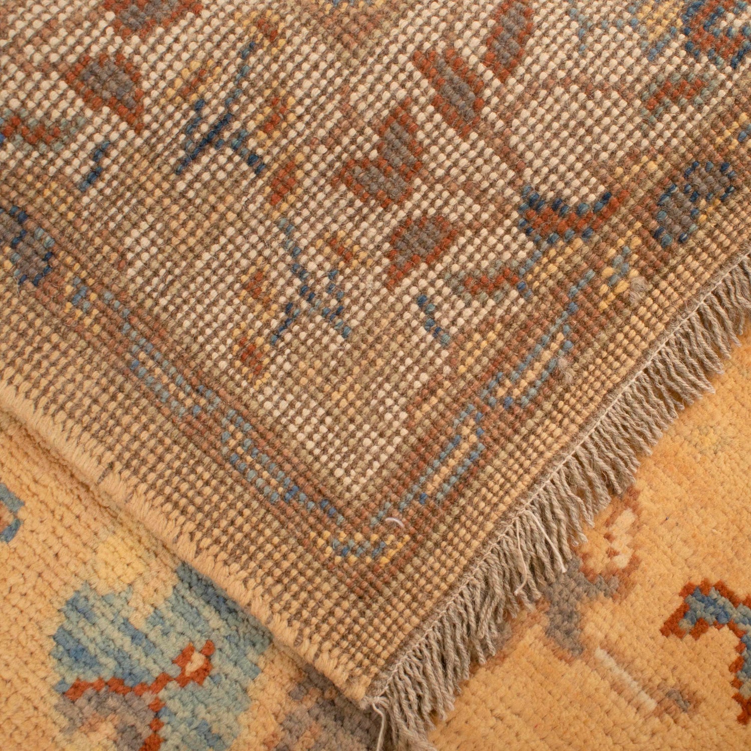 Pictorial Rug Handmade Orange Design