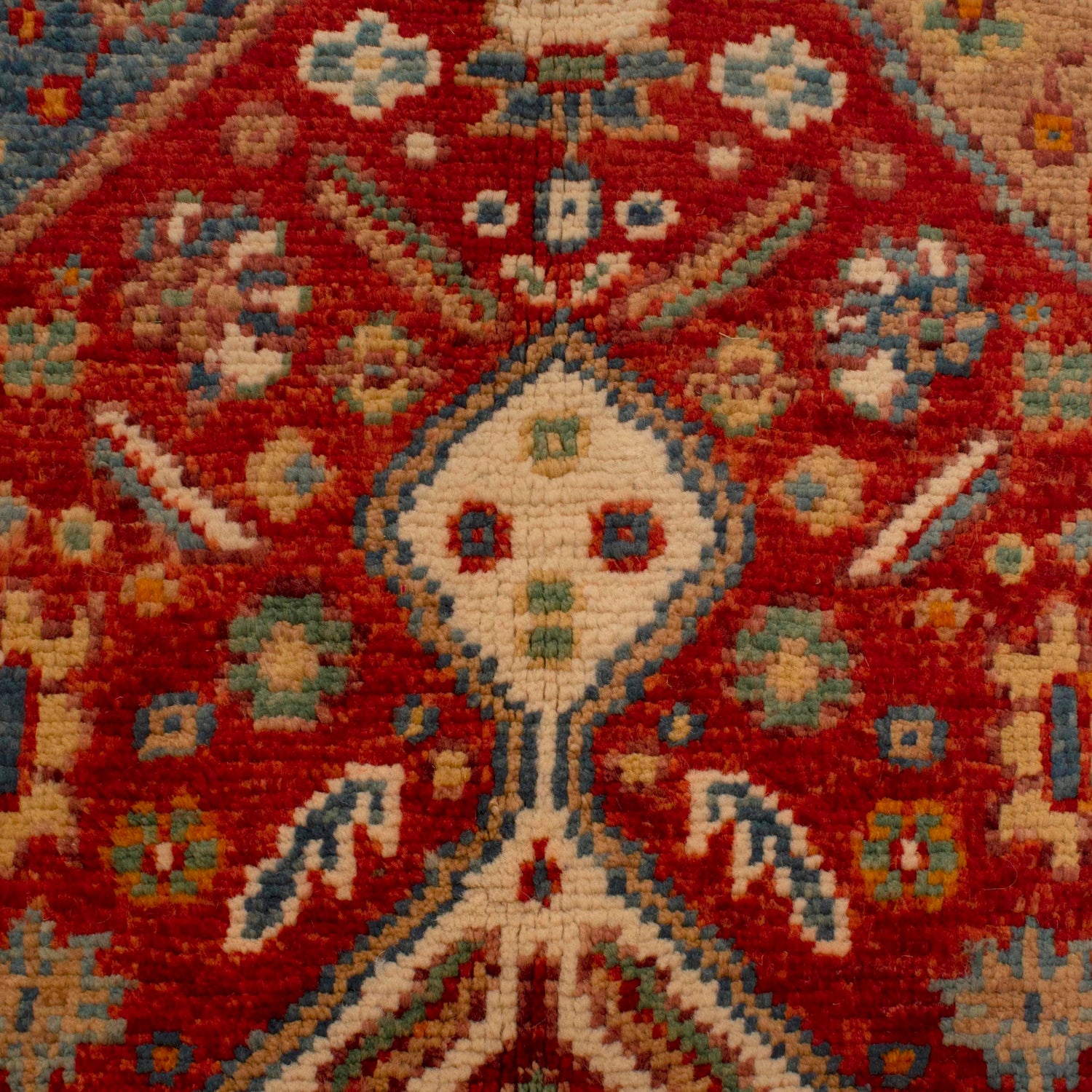 Shirazi Area Rug Handmade Red Medallion 4x6 ft