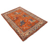 Pictorial Rug Handmade Orange Design
