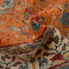 Pictorial Rug Handmade Orange Design