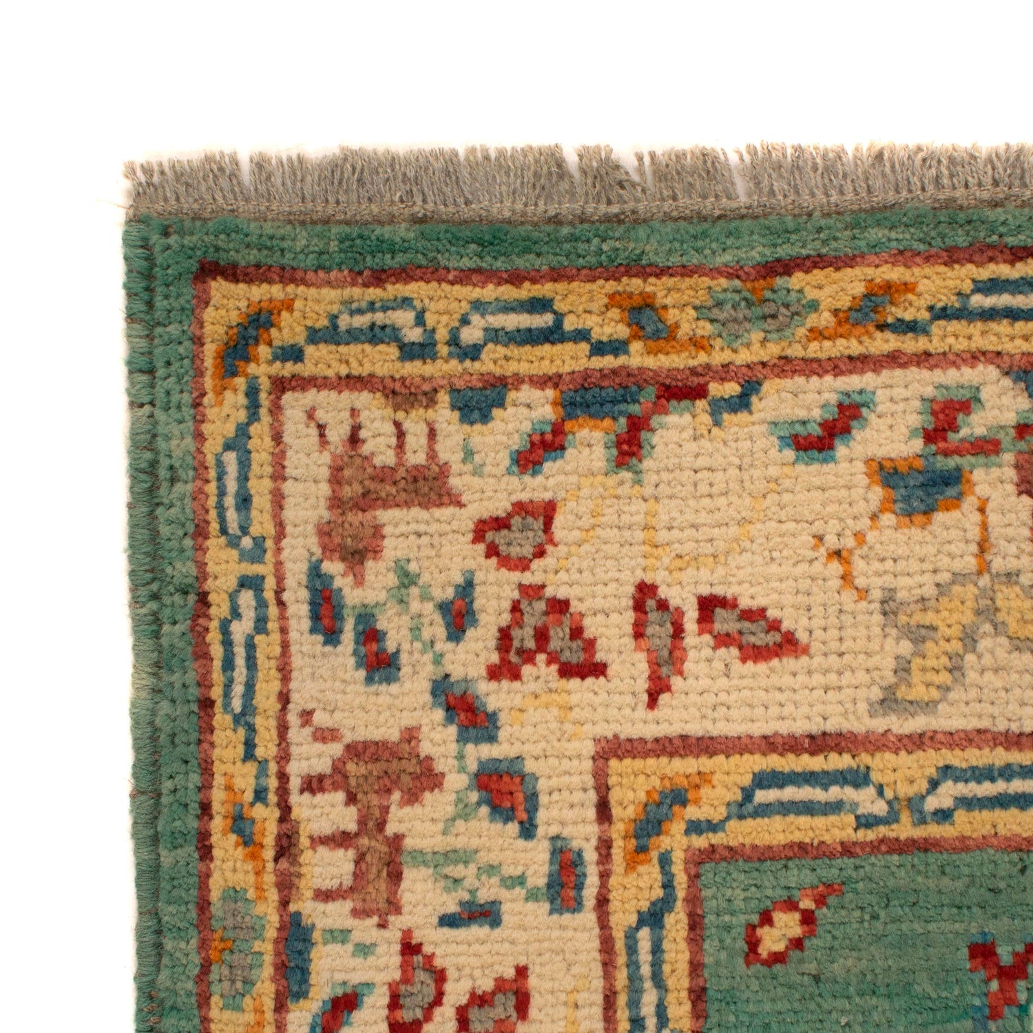 Pictorial Rug Handmade Green Design