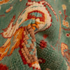 Pictorial Rug Handmade Green Design