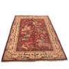 Pictorial Rug Handmade Red Design