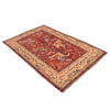 Pictorial Rug Handmade Red Design