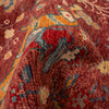 Pictorial Rug Handmade Red Design