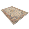 Heriz Area Rug Handmade White Medallion 7x10 ft