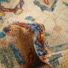 Heriz Area Rug Handmade White Medallion 7x10 ft
