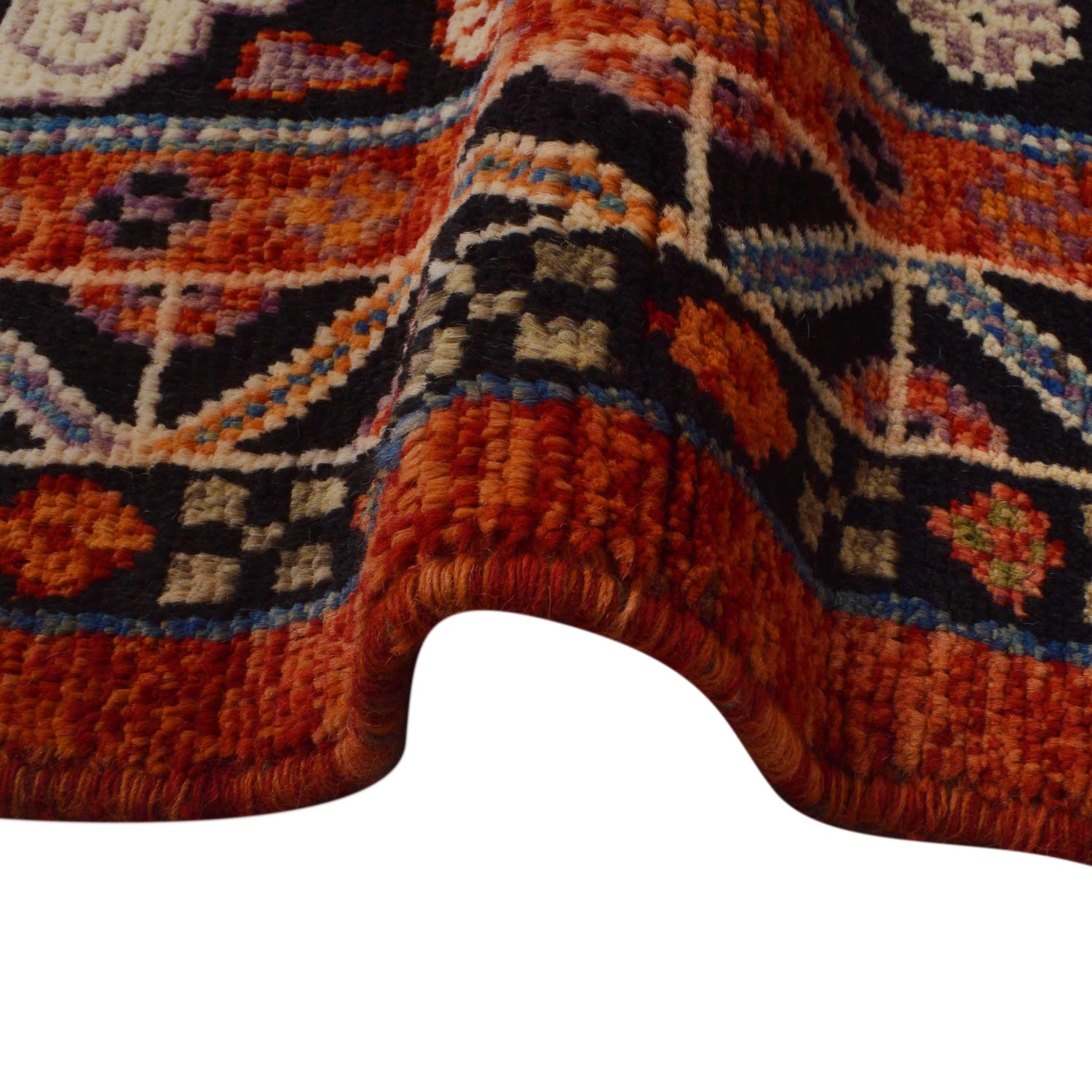 Shirazi Area Rug Handmade Red Medallion 7x10 ft