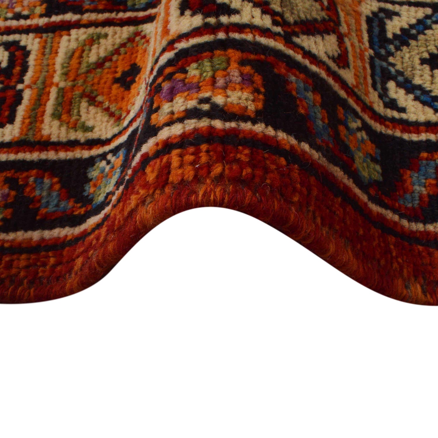 Shirazi Area Rug Handmade Red Medallion 7x10 ft
