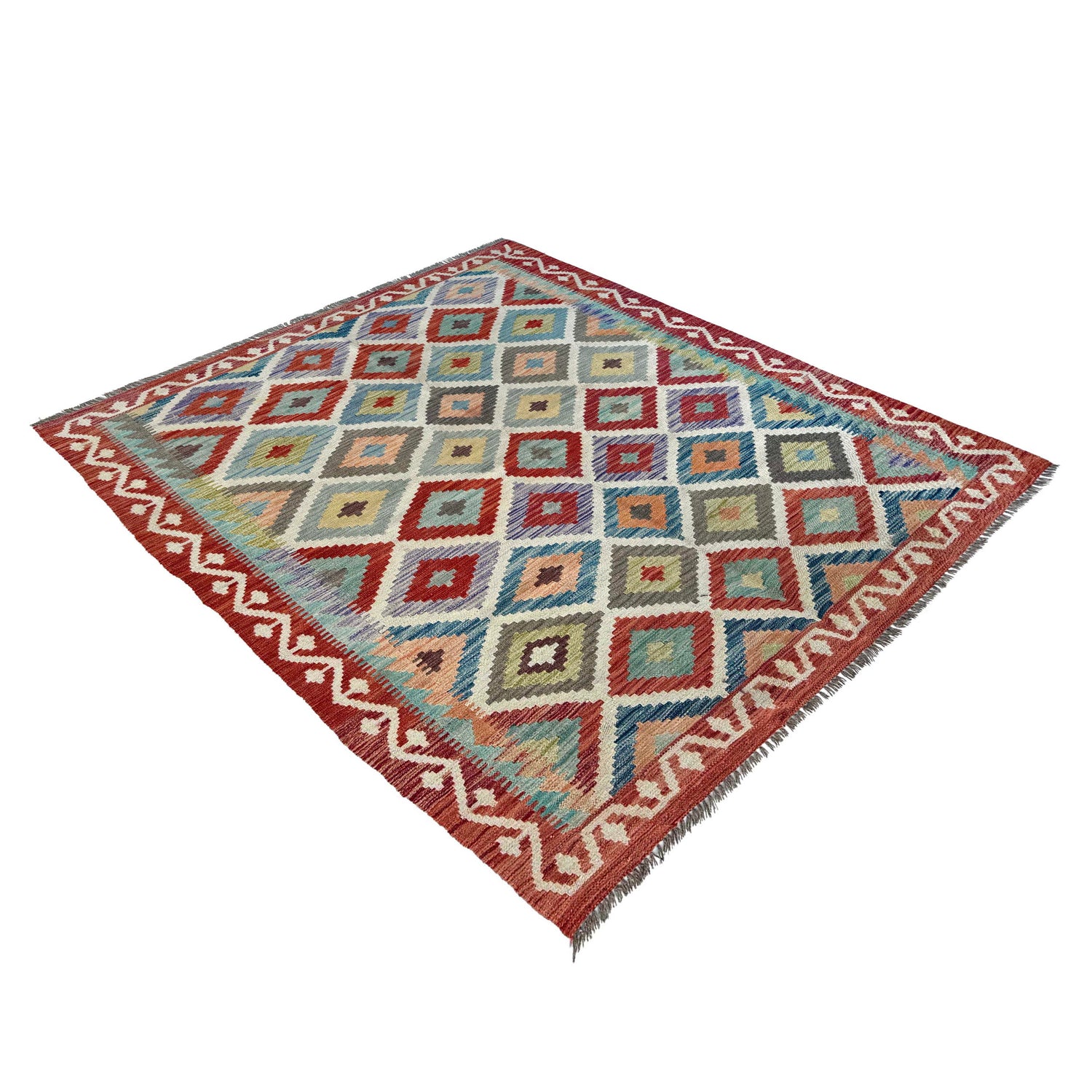 Handmade Multi Kilim Geometric 4x7 ft