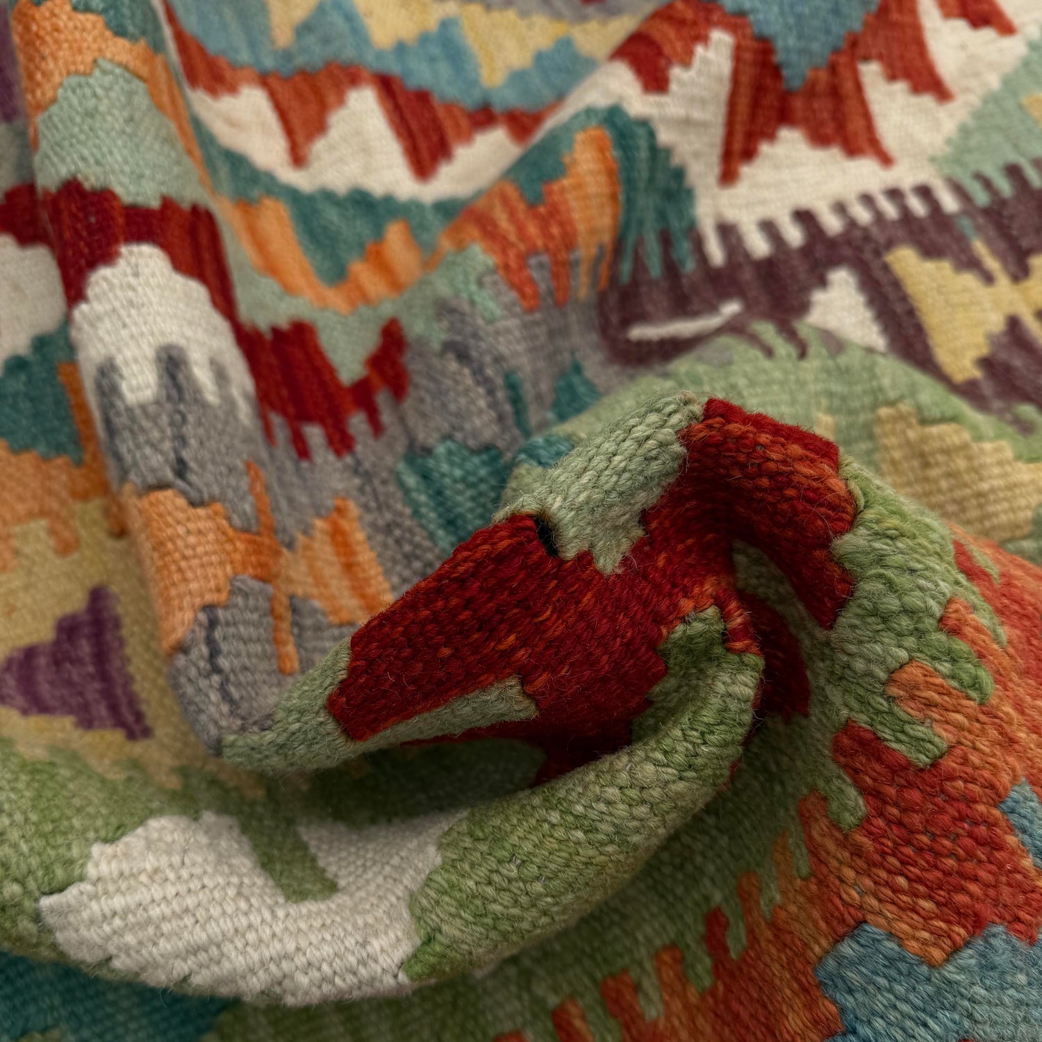 Handmade Multi Kilim Geometric 7x10 ft