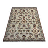 Oushak Area Rug Handmade Beige Floral 4x6 ft