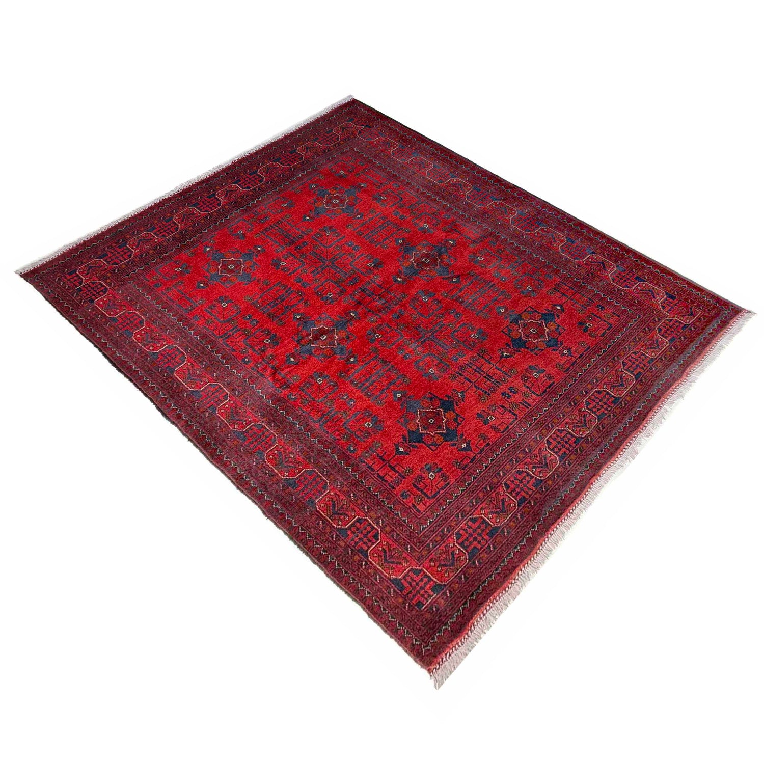 Khal Mohammadi Rug Handmade Red 4x7 ft
