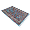 Jaldar Area Rug Handmade Blue Floral 3x5 ft