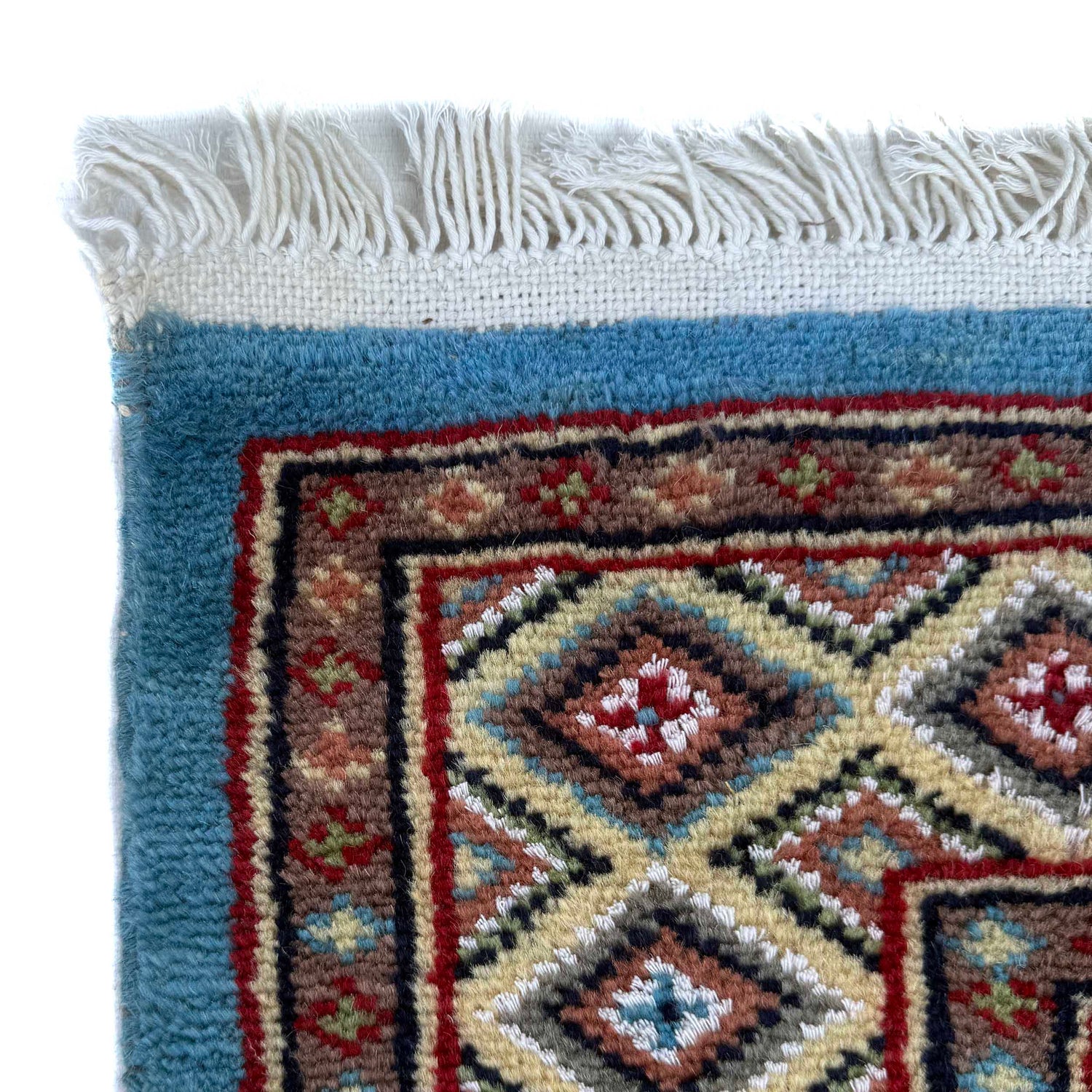 Jaldar Area Rug Handmade Blue Floral 3x5 ft
