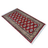 Jaldar Area Rug Handmade Red Floral 3x5 ft