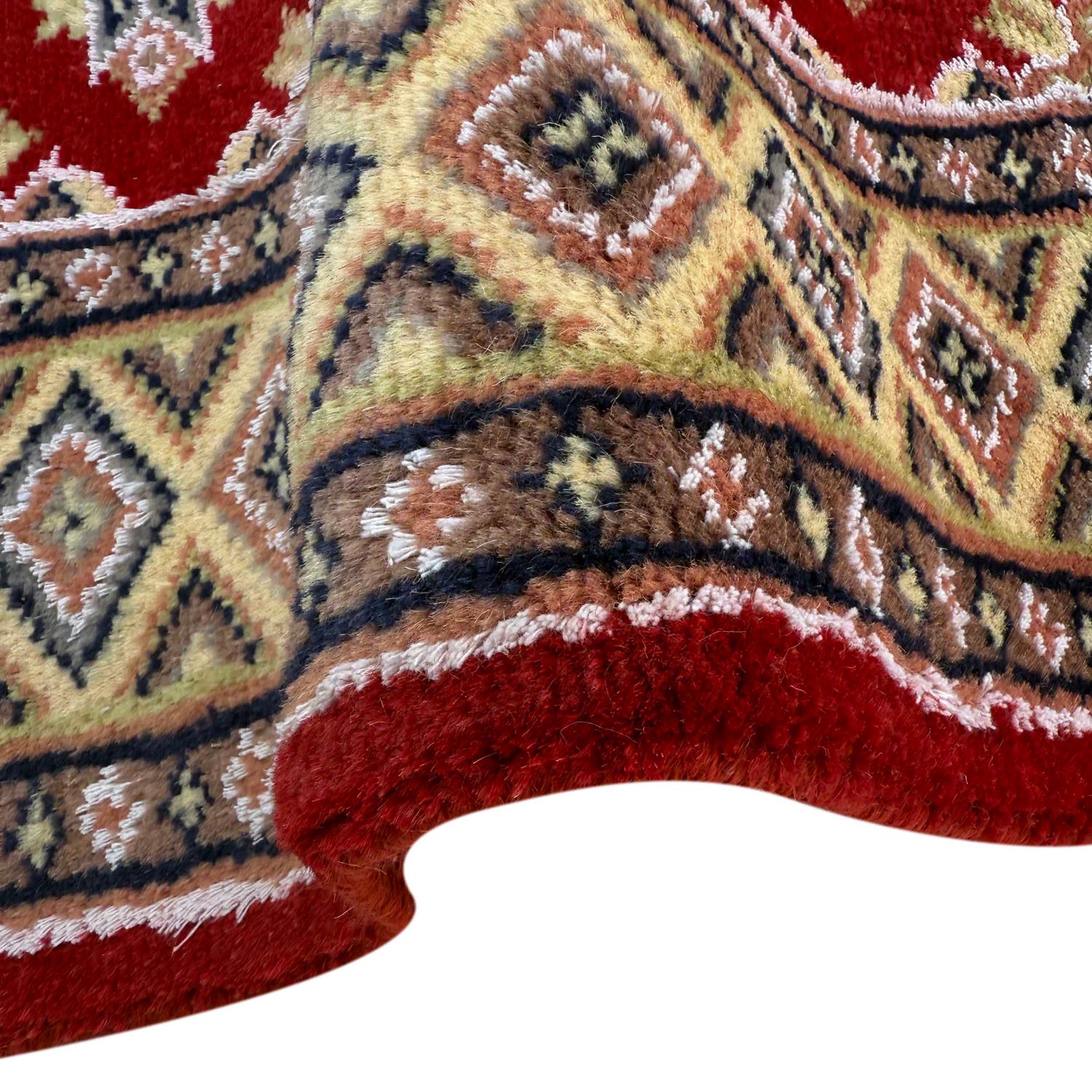 Jaldar Area Rug Handmade Red Floral 3x5 ft