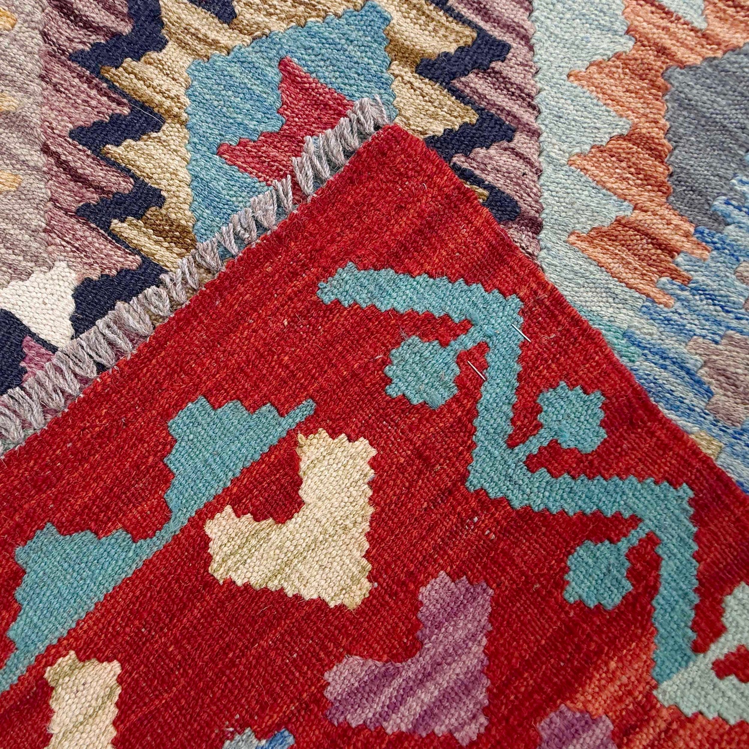 Handmade Multi Kilim Geometric 4x7 ft