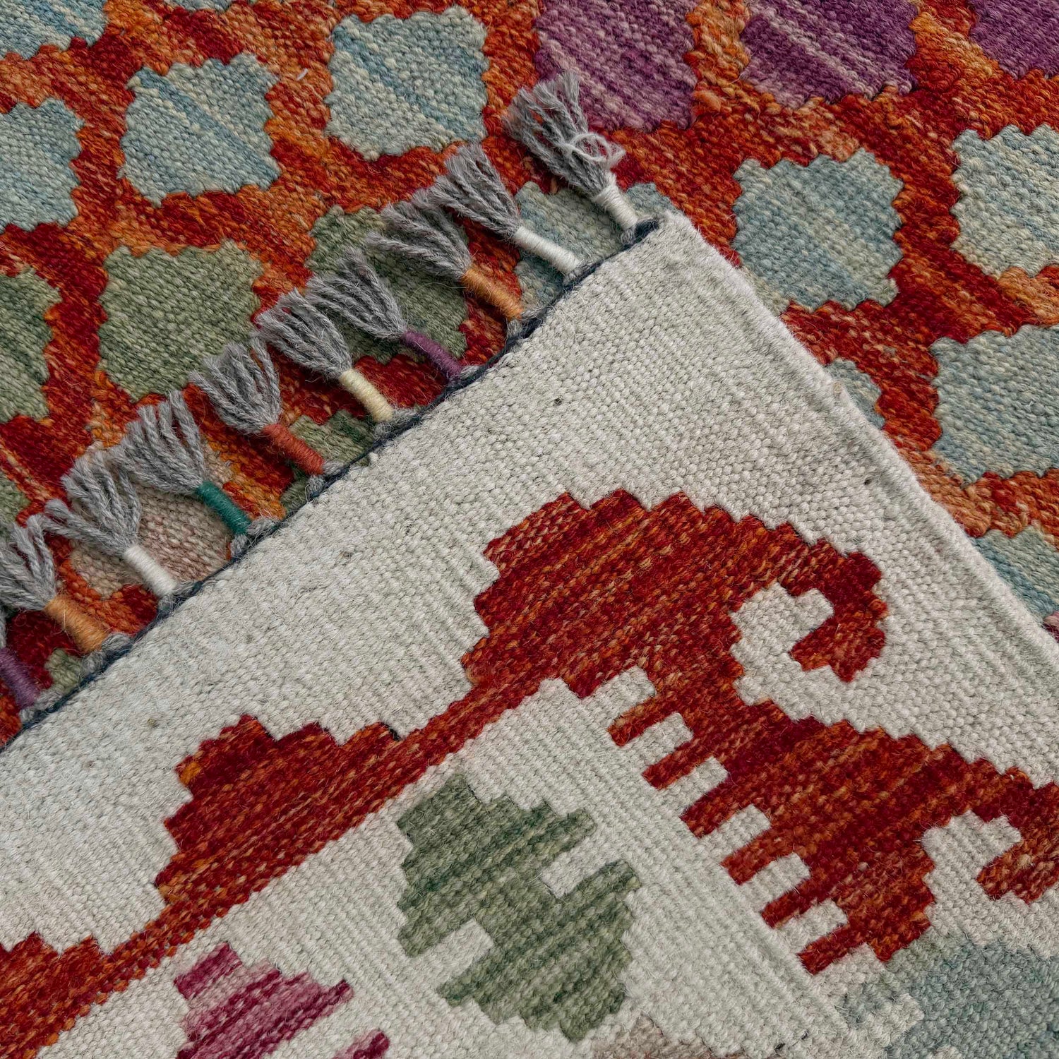 Handmade Multi Kilim Geometric 4x7 ft