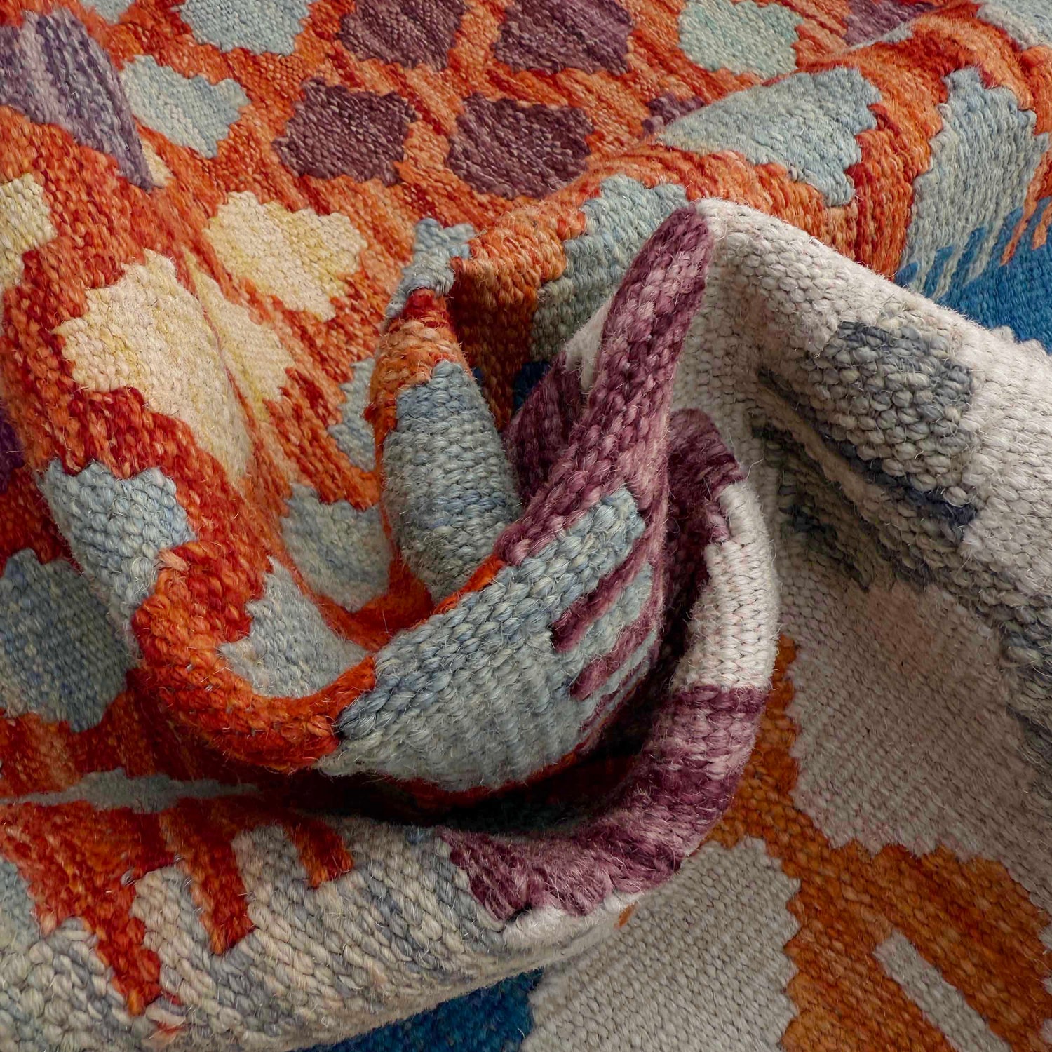 Handmade Multi Kilim Geometric 4x7 ft