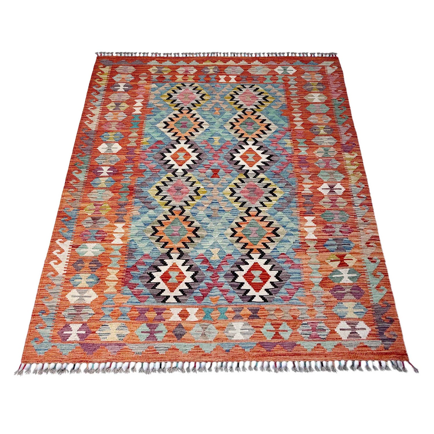 Handmade Multi Kilim Geometric 4x7 ft